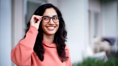Woman with glasses